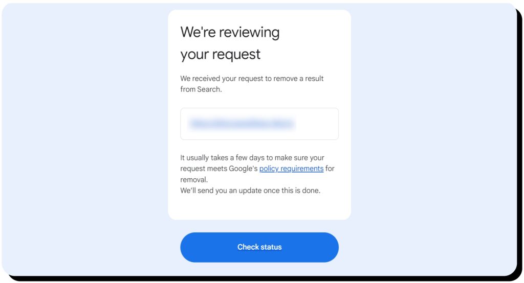 review your requests and remove any URLs