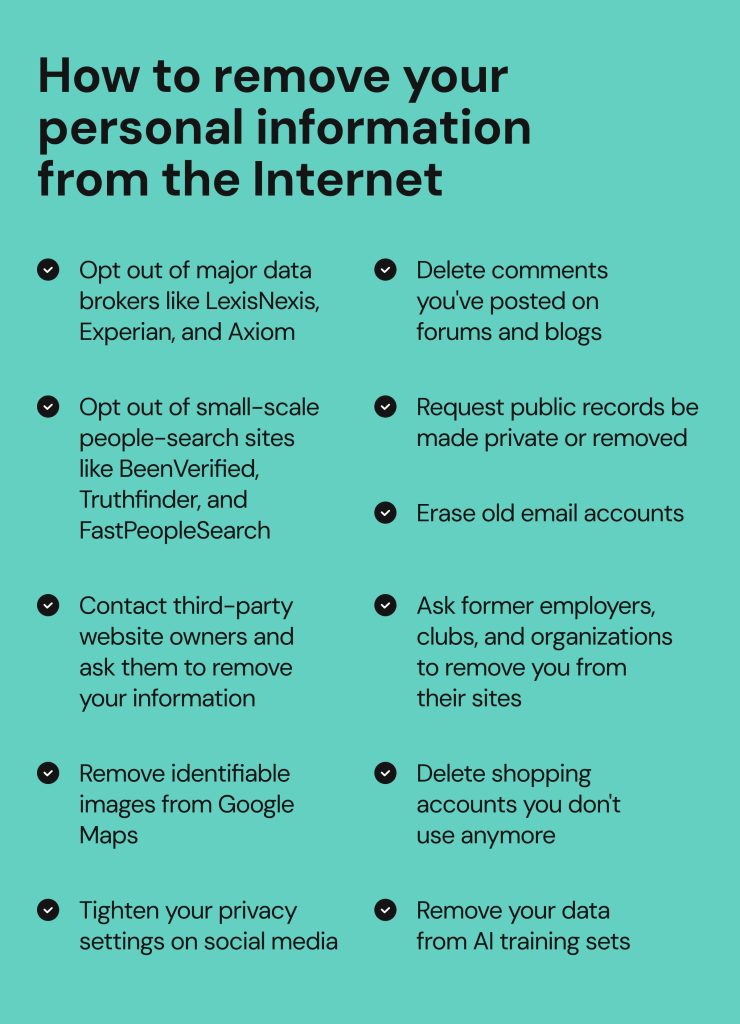 How to remove personal information from the Internet