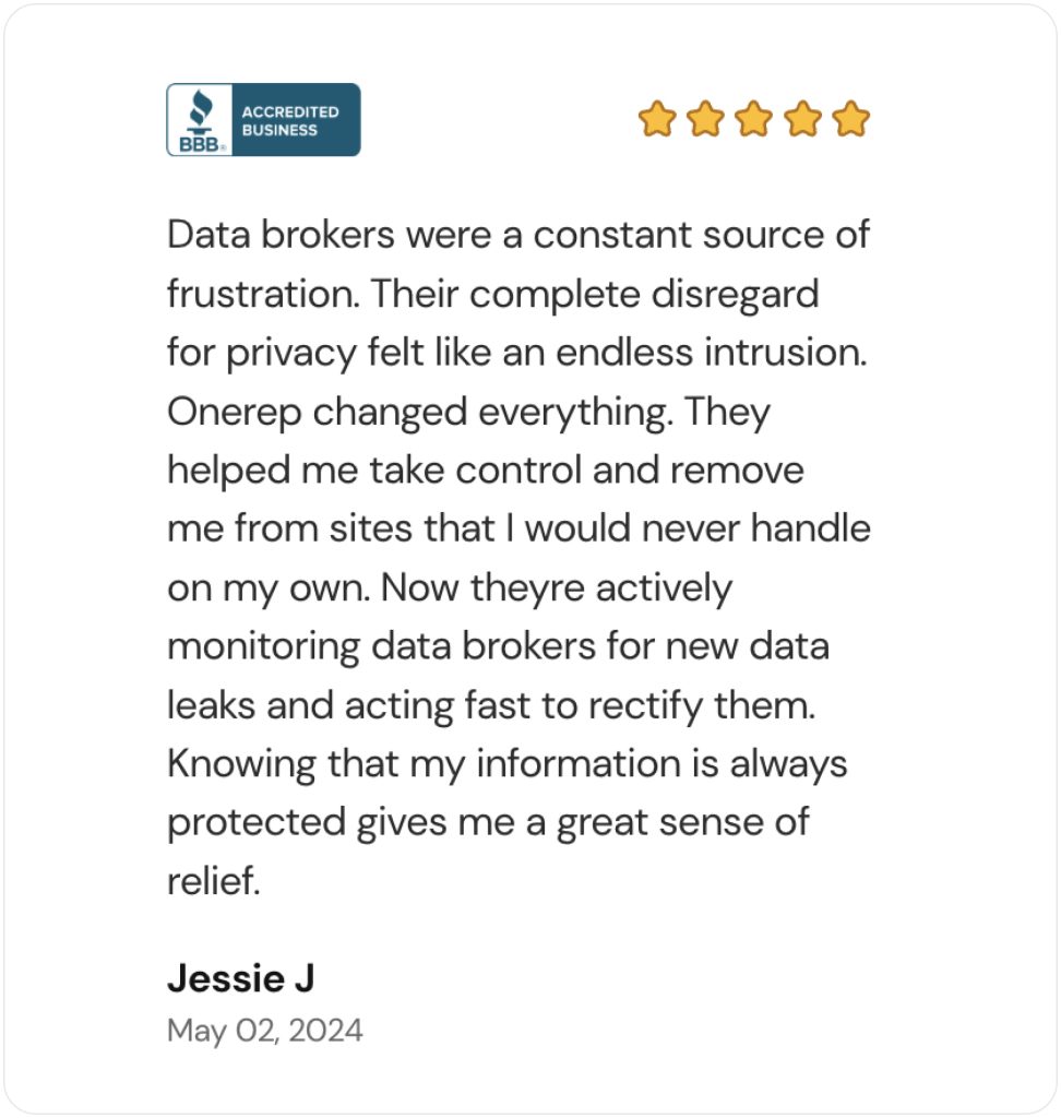 Onerep protects your privacy