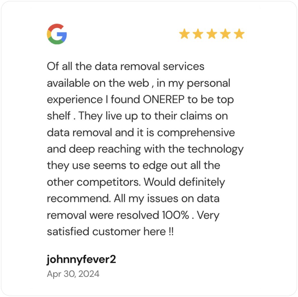 Onerep data removal technology