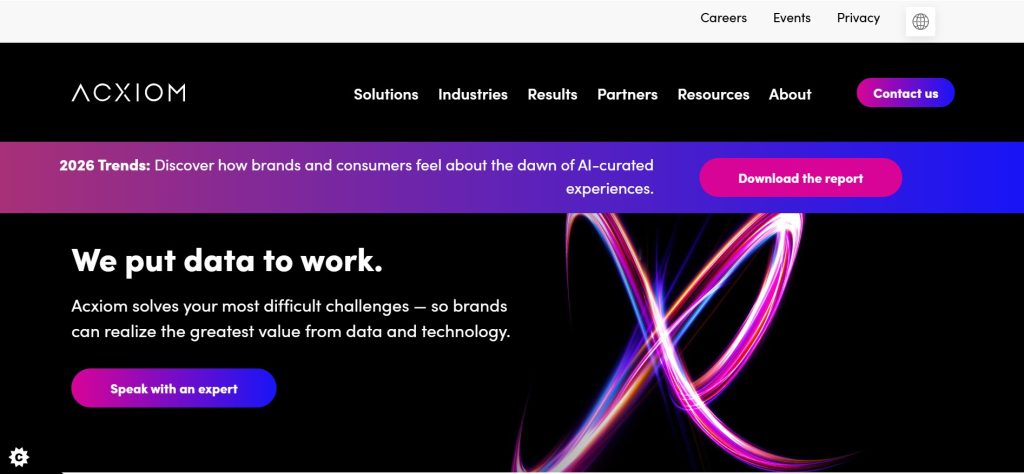 Acxiom.com home page