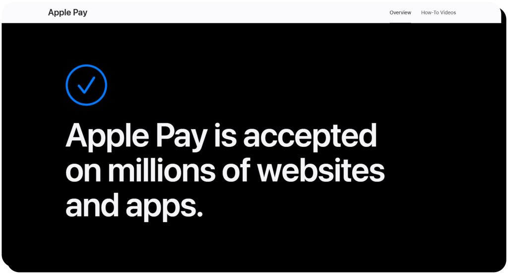 Apple Pay website states that it's accepted on millions of sites and apps. Apple Pay is safe to use on those sites.