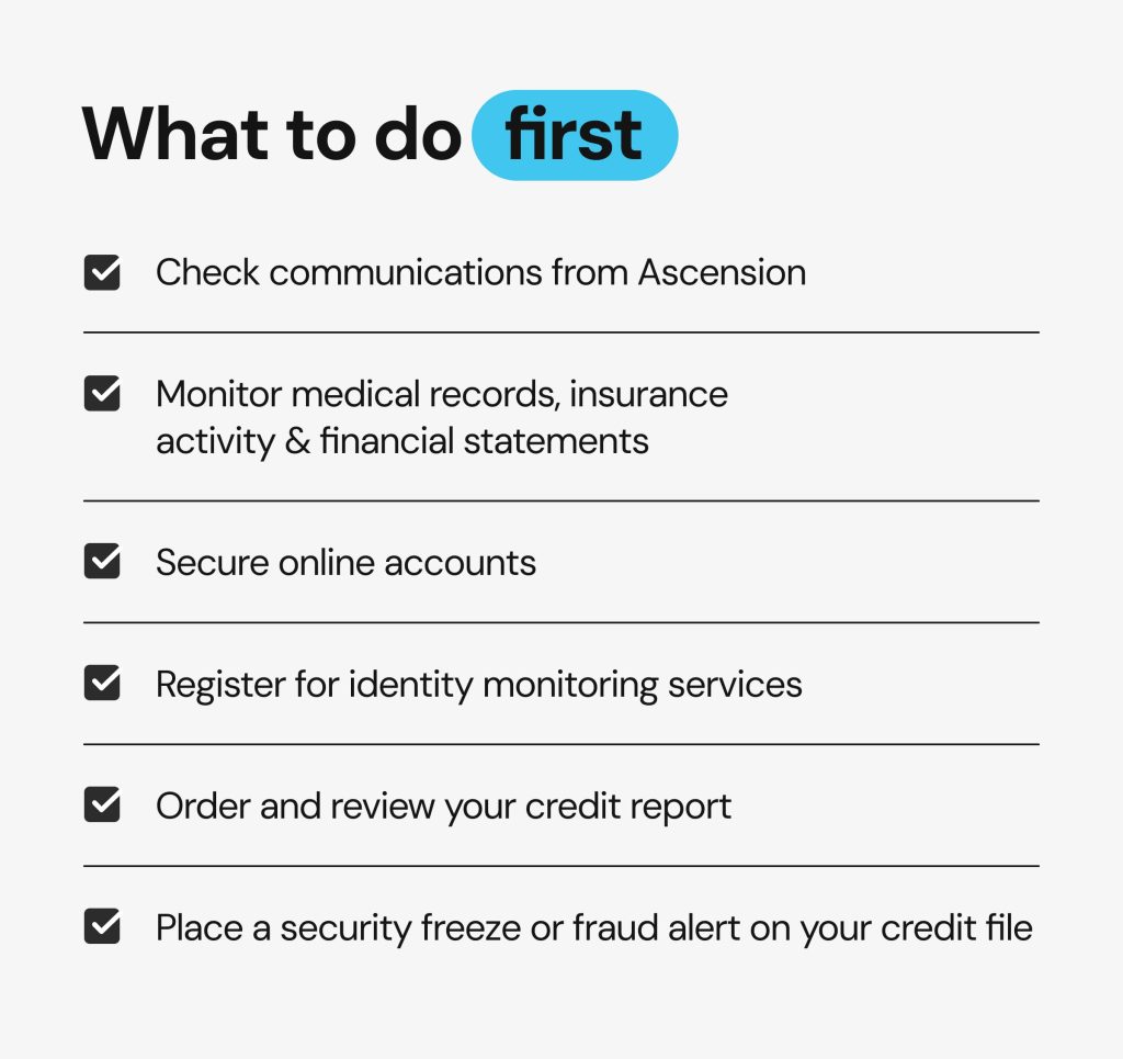 Ascension data breach: first steps to take