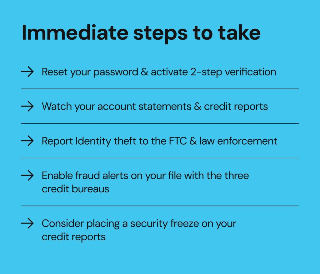 Comcast data breach - immediate steps to take after the breach
