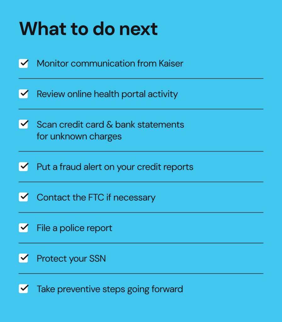 kaiser data breach: what to do next