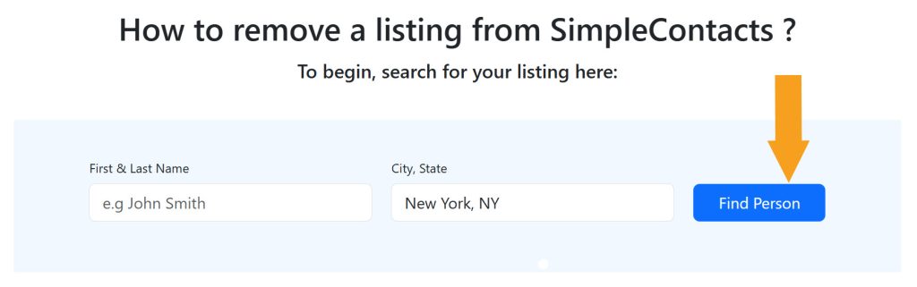 Name lookup to find a record to remove from SimpleContacts.com
