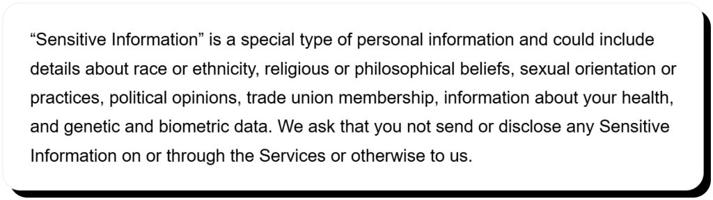 Capital One Shopping Privacy Policy explains what sensitive data is. Capital One Shopping is safe as it doesn't collect sensitive data.