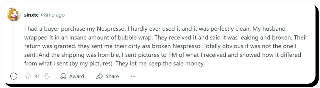 Reddit user describes their case of a swap scam, showing that you can get scammed on Poshmark.