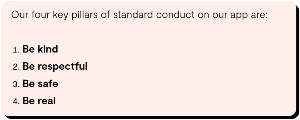 Plenty of Fish lists their 4 communication pillars in community guidelines. POF is safe if you follow the guidelines.