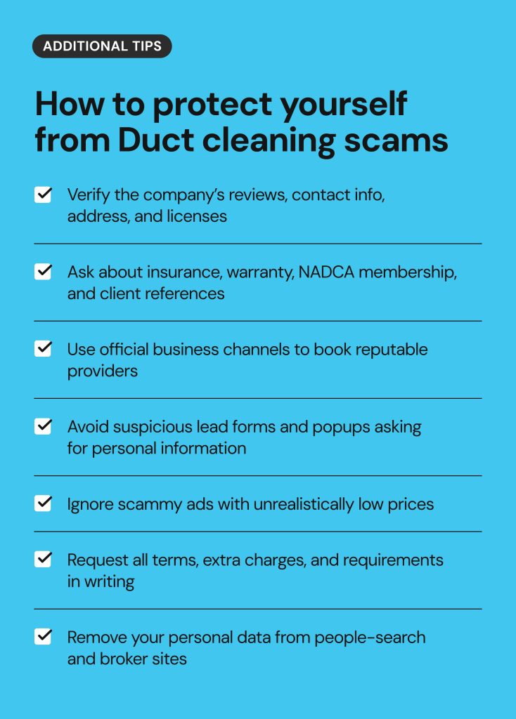 How to protect yourself from duct cleaning scams