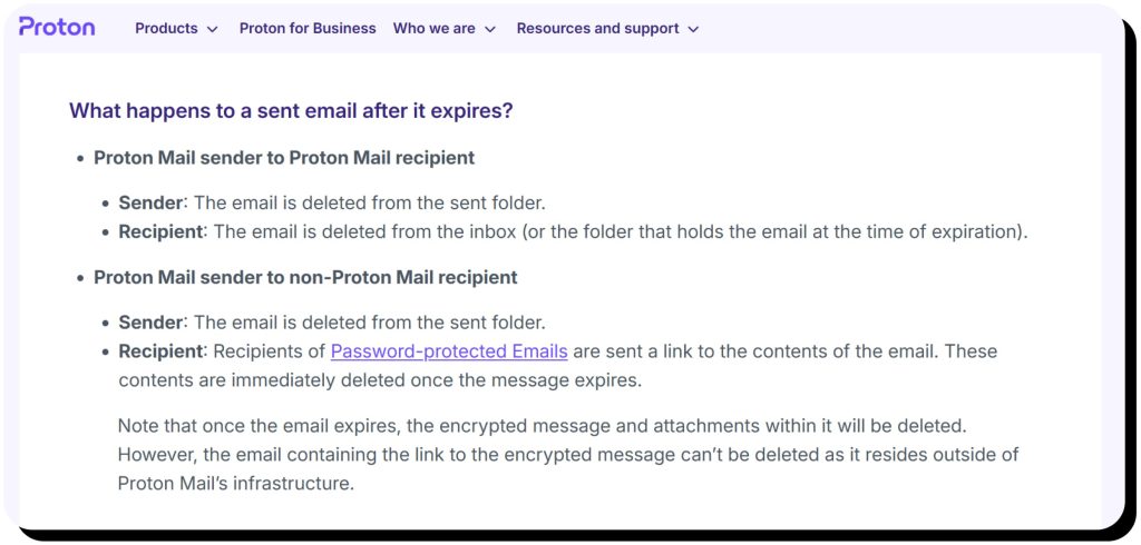 Proton Mail explains what happens to emails when they expire