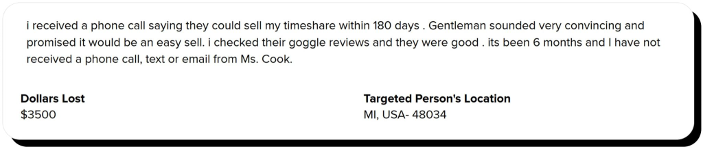Timeshare resale scam BBB