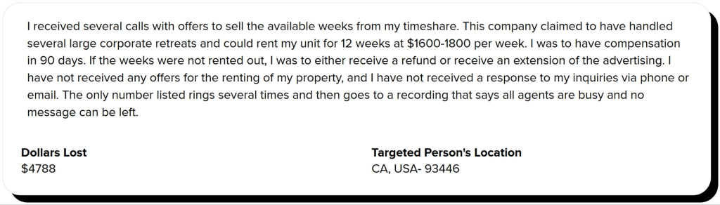 Timeshare resale scam 2