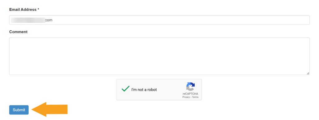 Submitting email to opt out of Arizona Court Records