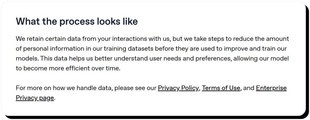 ChatGPT describes how they retain user data. ChatGPT is safe if you don't share sensitive info.