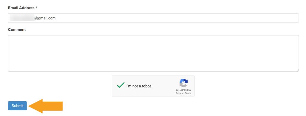 Submitting opt-out email address on ConnecticutCourtRecords.us