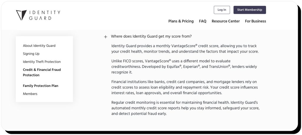 Identity Guard explains where it gets VantageScore credit scores from