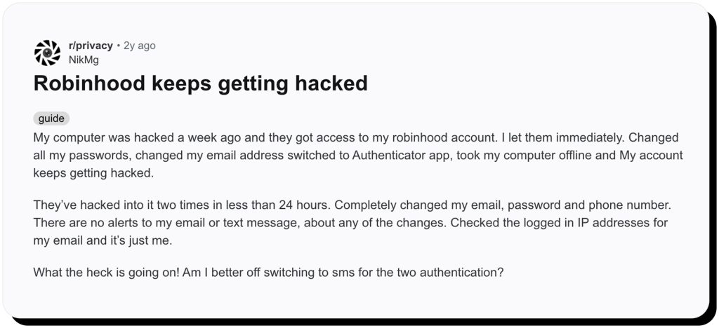 Robinhood data breach_reddit