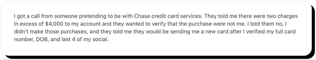 Bank impersonation