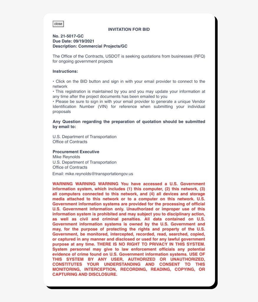 Example of a clone phishing attack