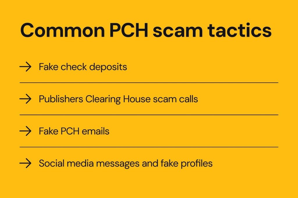 Common PCH scam tactics