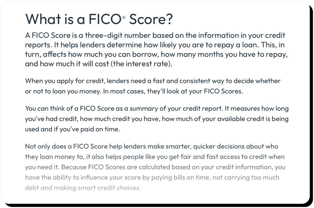 myFICO describes what FICO scores are. myFICO is safe for learning your  credit score.