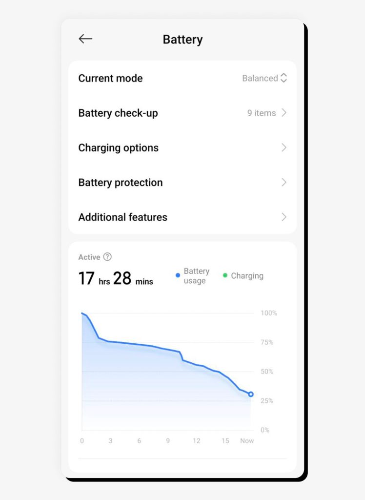 Battery settings on Android that help to check if your phone is tapped