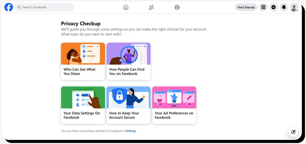 Privacy Checkup on Facebook
