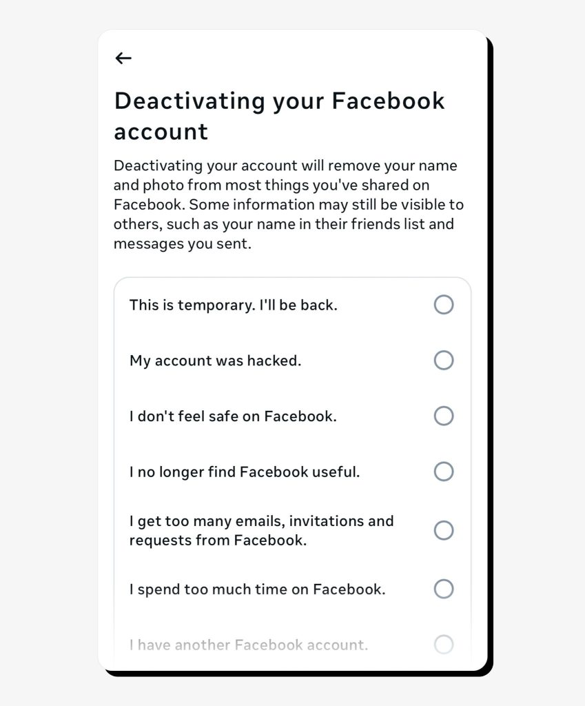 How to deactivate Facebook Messenger step 6
