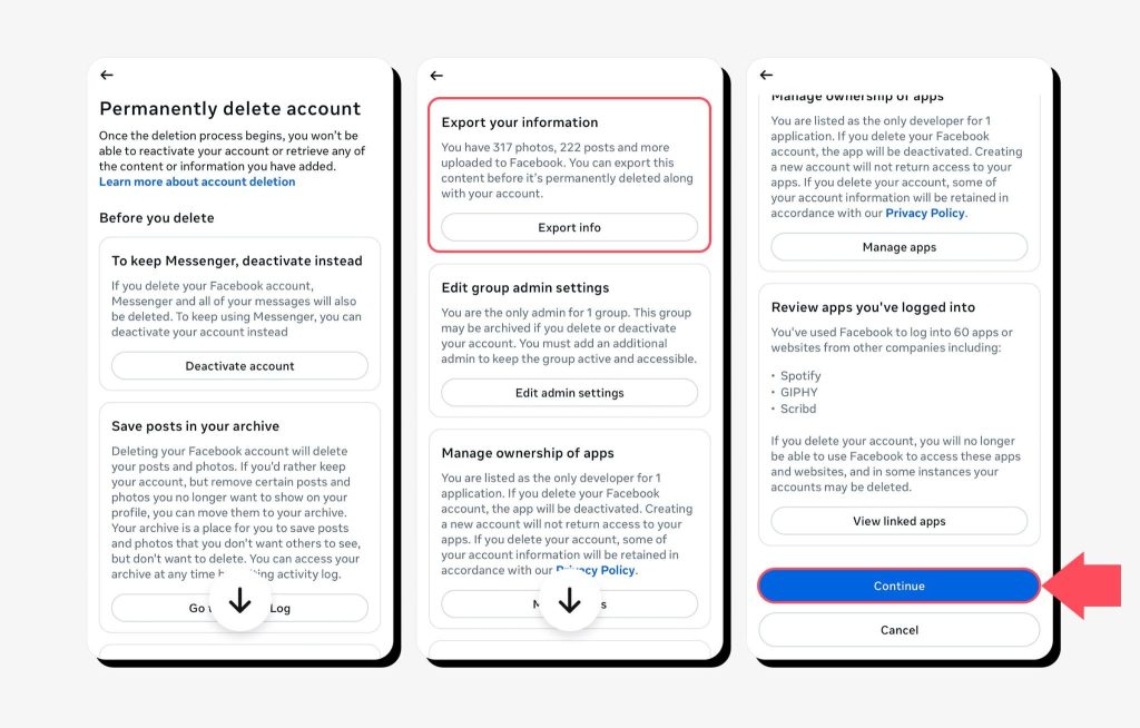 How to delete your Facebook Messenger account permanently step 3