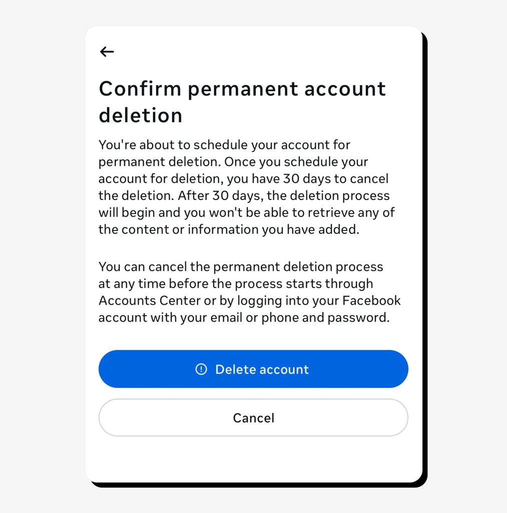 How to delete your Facebook Messenger account permanently step 4