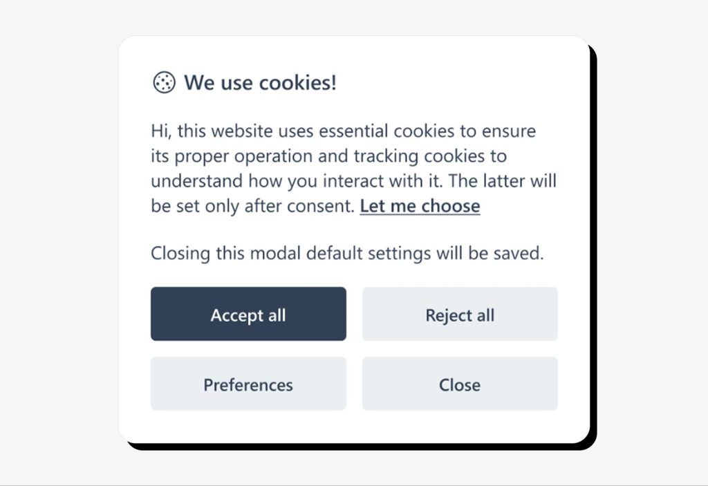 Сompliant cookie banner