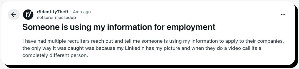 employment identity theft_reddit