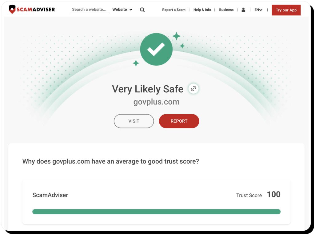 is gov+ legit_scamadviser
