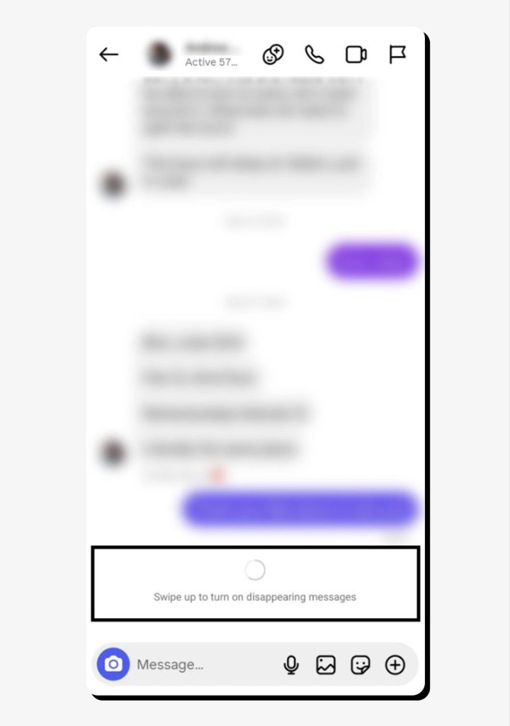 How to use vanish mode on Instagram: Step 3