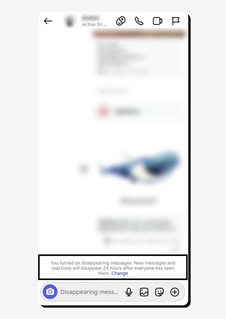 How to use vanish mode on Instagram: Step 4