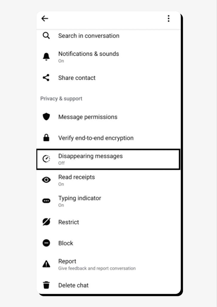How to use vanish mode on Facebook Messenger step 3