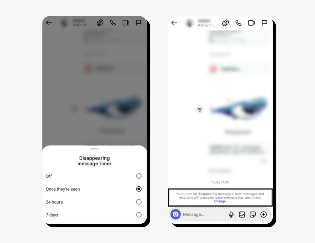 How to use vanish mode on Instagram: Step 6