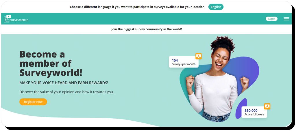 Surveyworld website main page