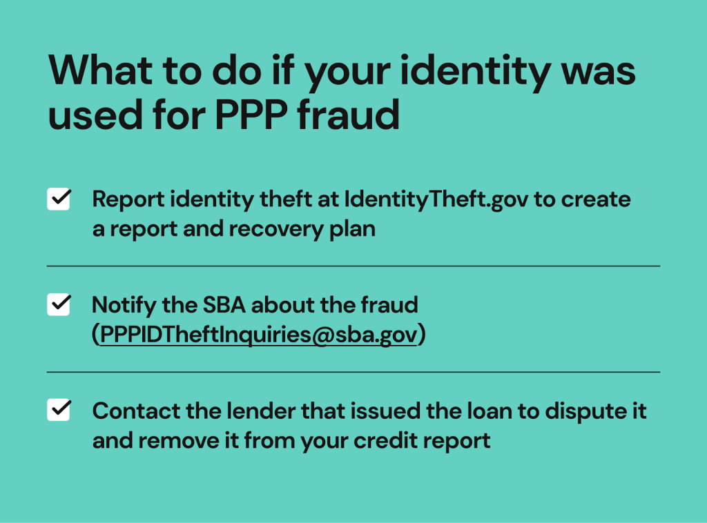 What to do if your identity was used for PPP fraud