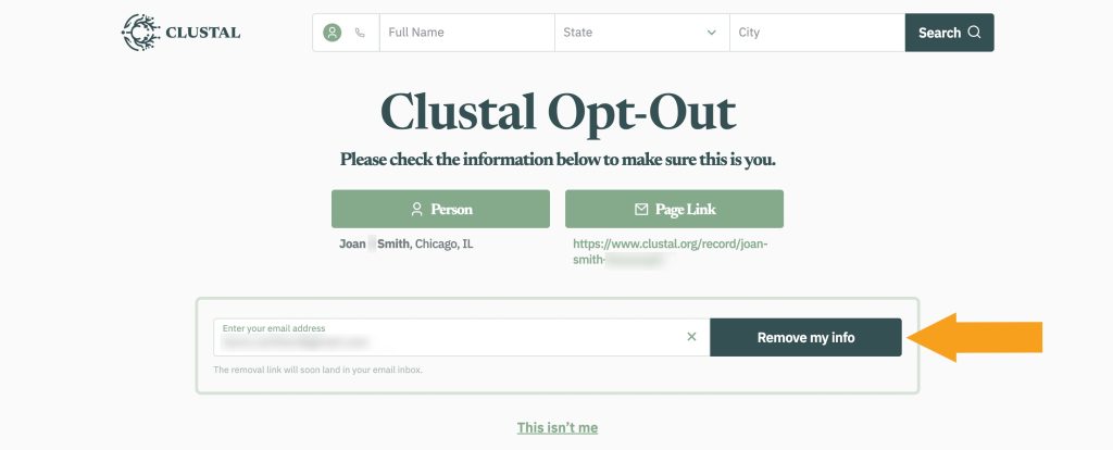 Submitting email to opt out of Clustal.org